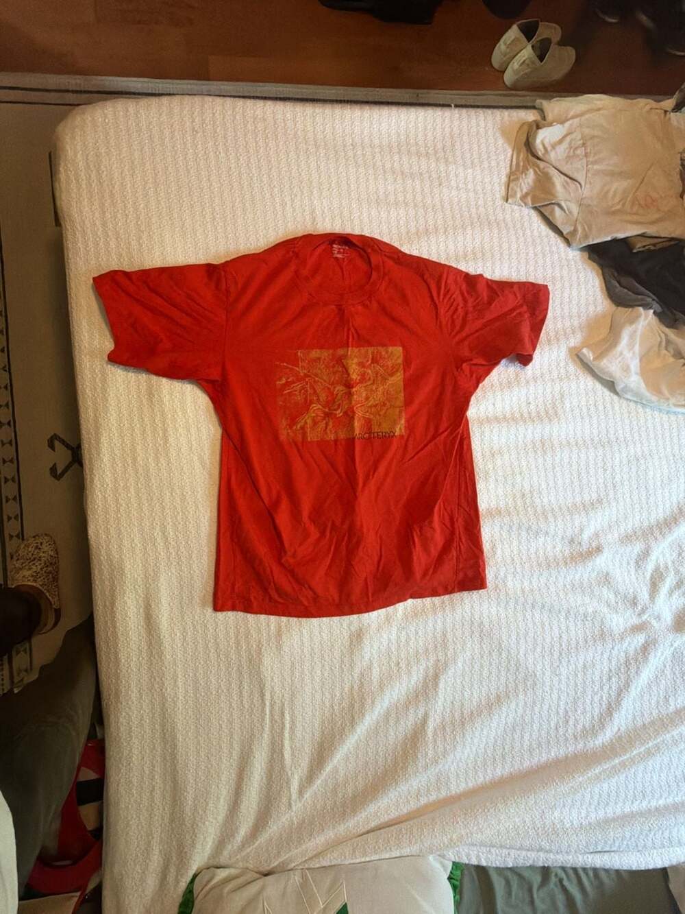 Arcteryx Red Graphic Print Short Sleeve Crew Neck T-Shirt Size L